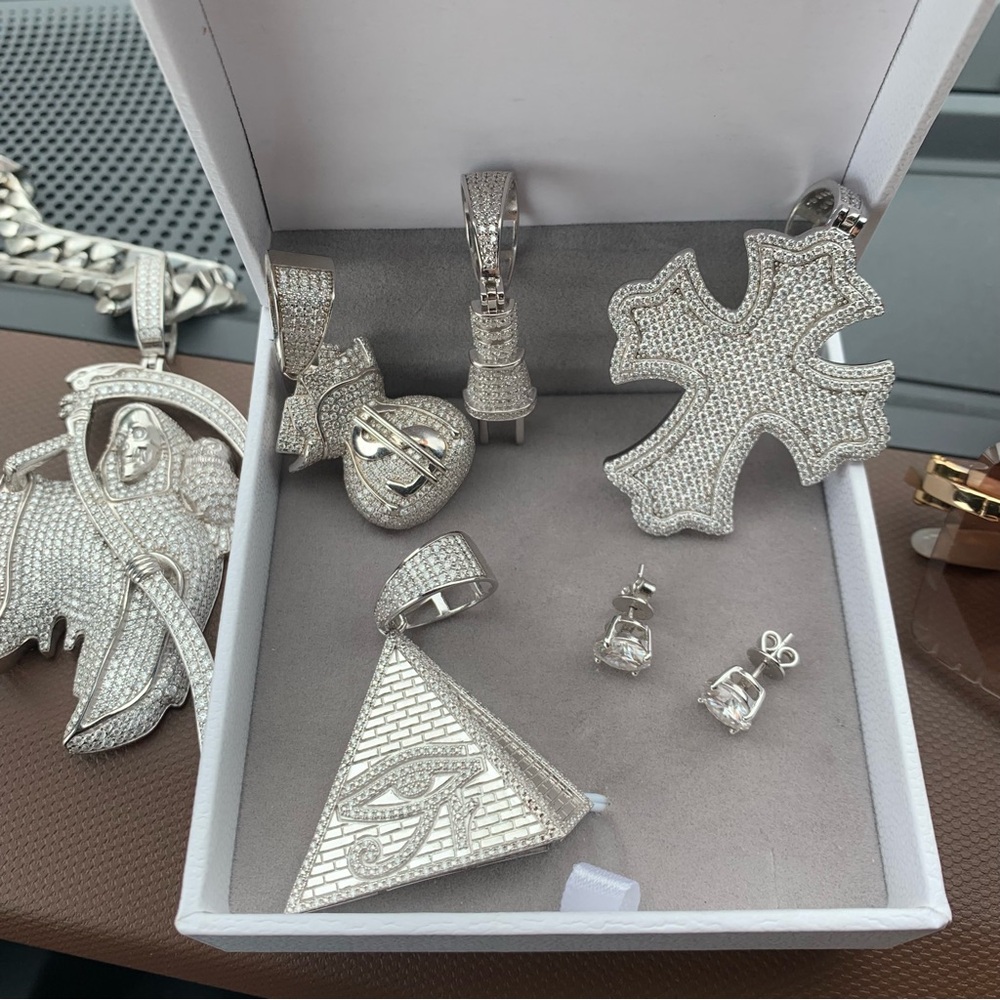 Silver Moissanite Pendants and Jewelry